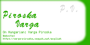 piroska varga business card